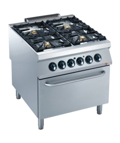 G22/4BFE8-AGA Electric Range Oven GN 2/1 with 4 Burner Gas Stove