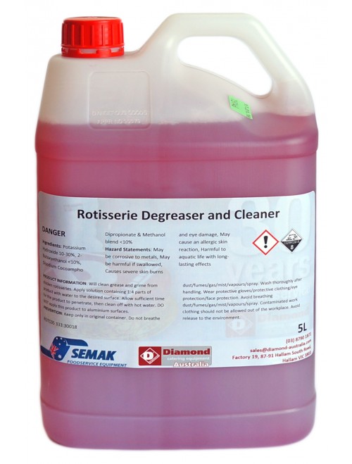 ROTC25 Rotisserie Degreaser & Cleaner 25 Litres (shown in 5L Bottle)